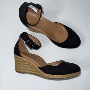 Vionic Women’s Espadrille Wedge Sandal Black Size 6